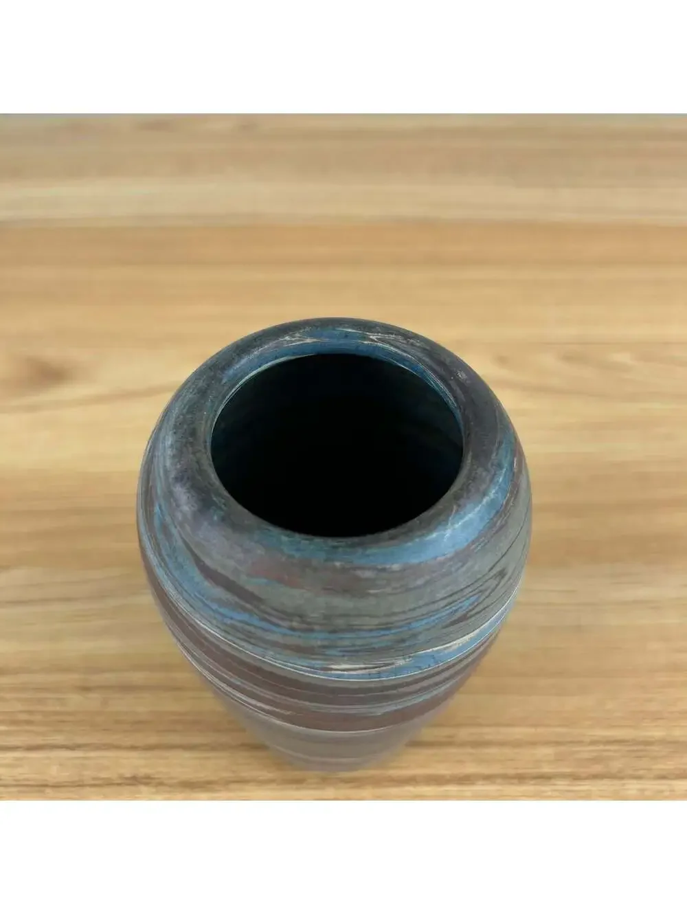 Niloak Art Pottery 1920s Brown Blue Mission Swirl Arts And Crafts Vase 4.5